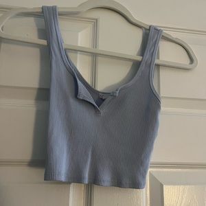 Baby blue crop top from Tillys